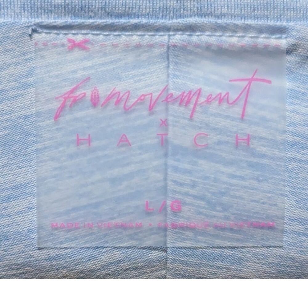 Free People FP Movement HATCH Blue Right On Run Long Sleeve Casual Layer Top, L - Picture 5 of 7